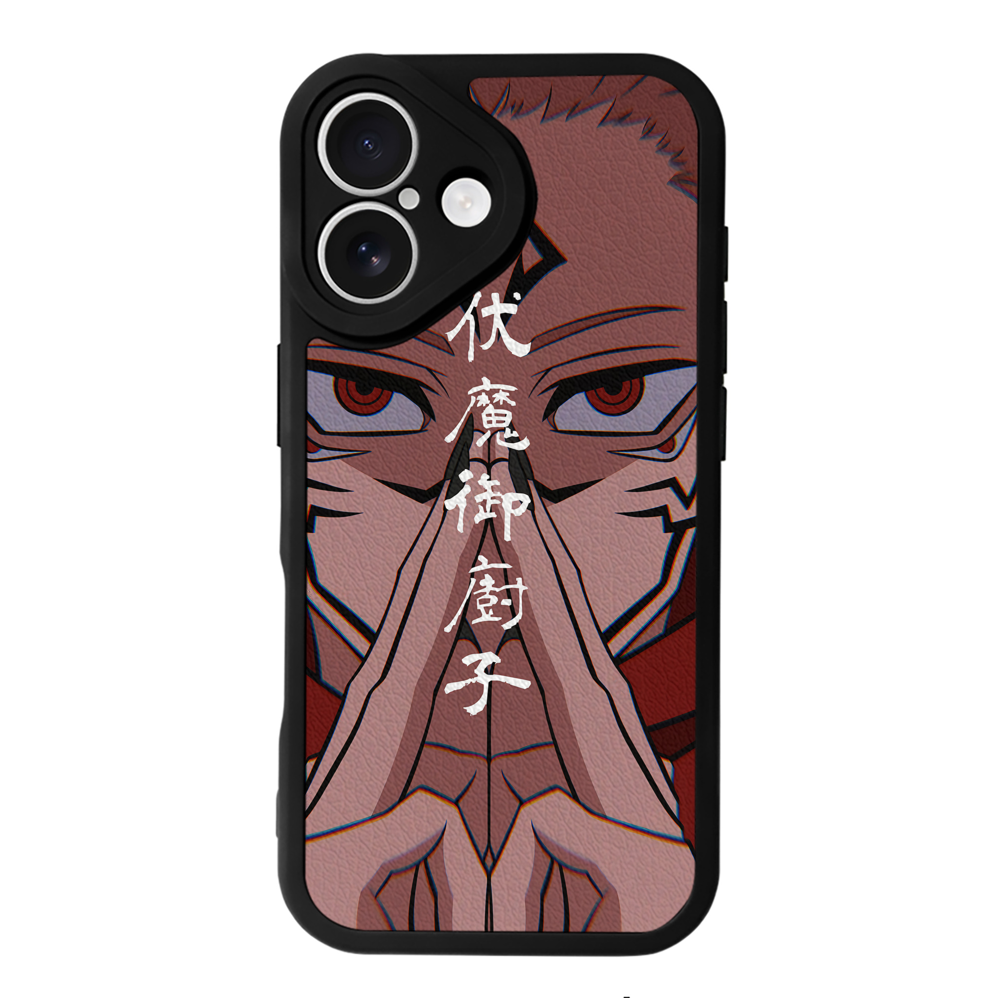 （画像用） 呪術廻戦 Jujutsu Kaisen 【iPhone 16シリーズ対応】シリコンスマホケース（レザー調） 材質：シリコン